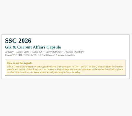 Flip-through preview of the SSC 2026 GK Capsule pages