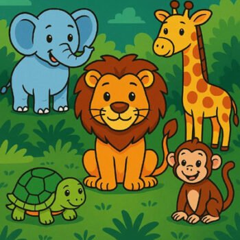 Home 14 Animal Coloring Book for Kids